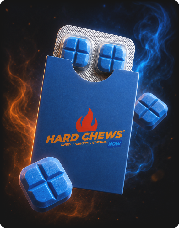 Man completing the Hard Chews Now online health review on his phone